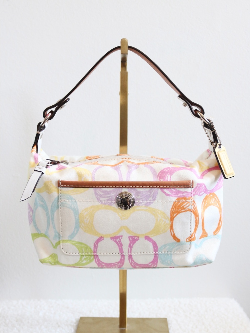 Y2K Coach Hampton Pastel Scribble Mini Pochette